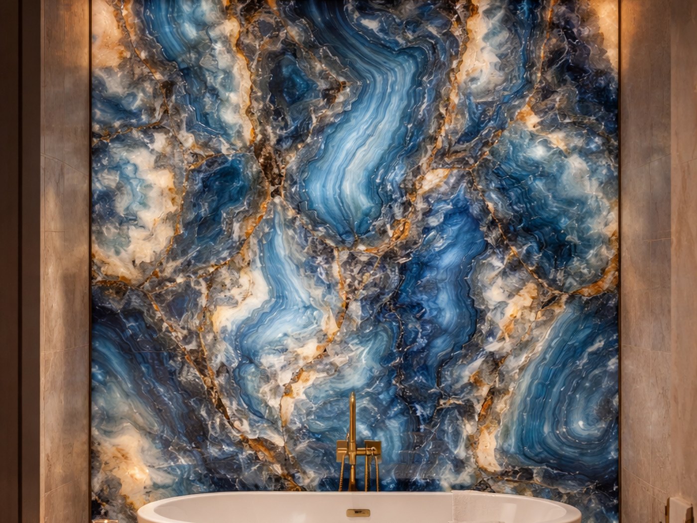 Premium semi-precious stone surface by Gemvera Stones